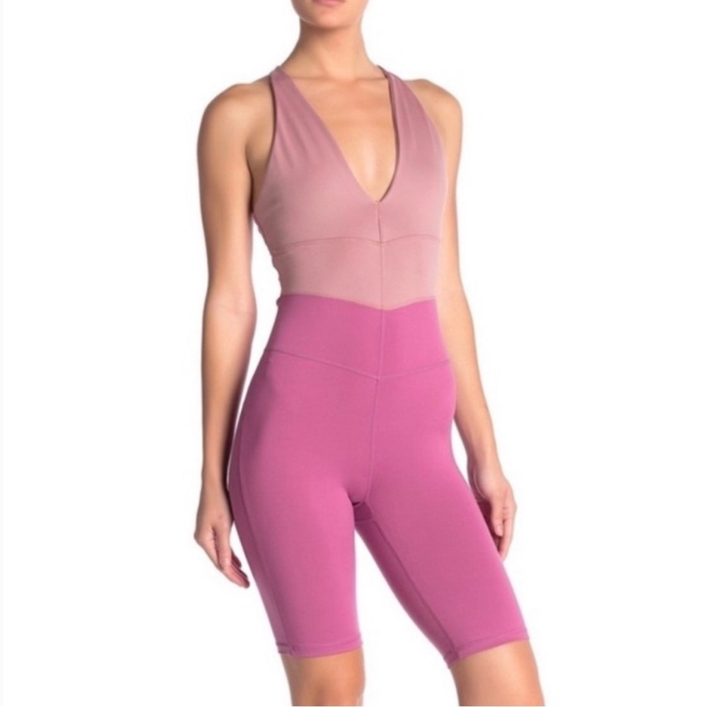 Free People Movement Total Triumph One Piece Romper Singlet Yoga Pilates M